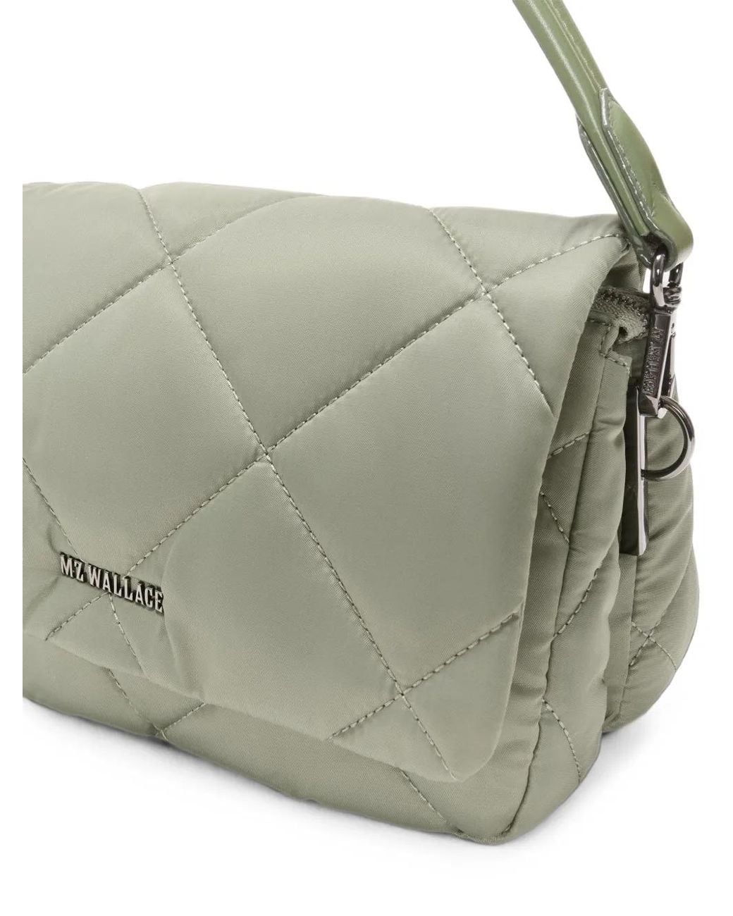 MZ Wallace Gray Madison Quilted Crossbody Bag