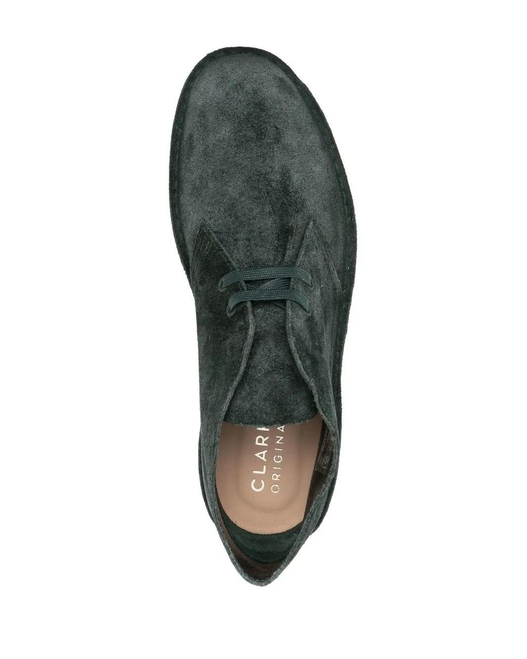 Clarks Green Lace-Up Suede Boots for men