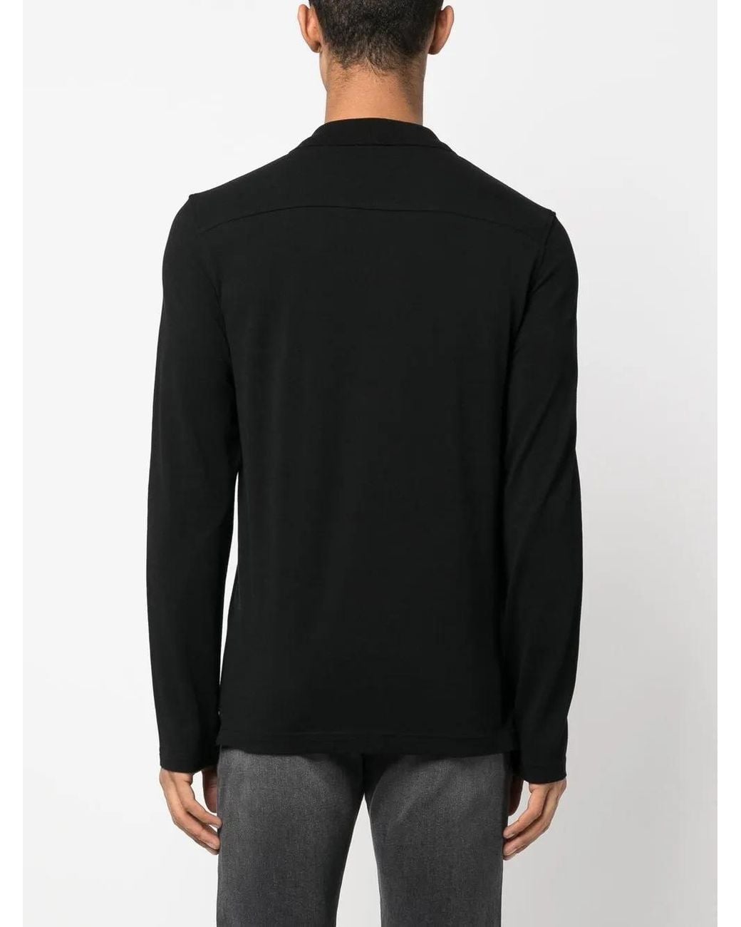 DIESEL Black T-Smith Long-Sleeve Polo Shirt for men