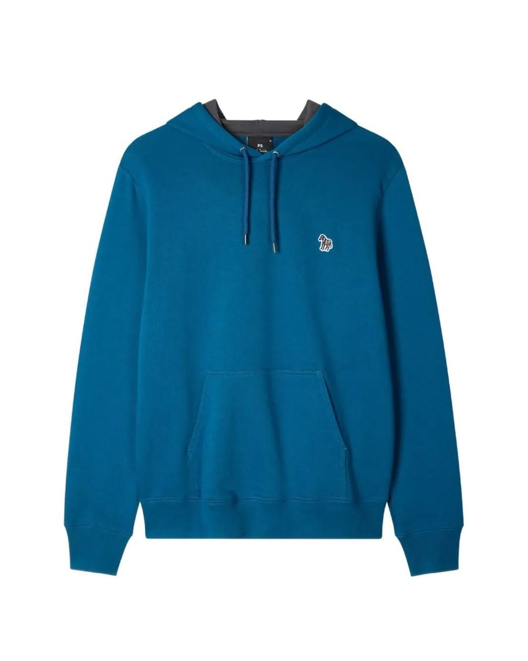 Paul Smith Blue Regular-Fit 'Zebra' Organic Cotton Hoodie for men