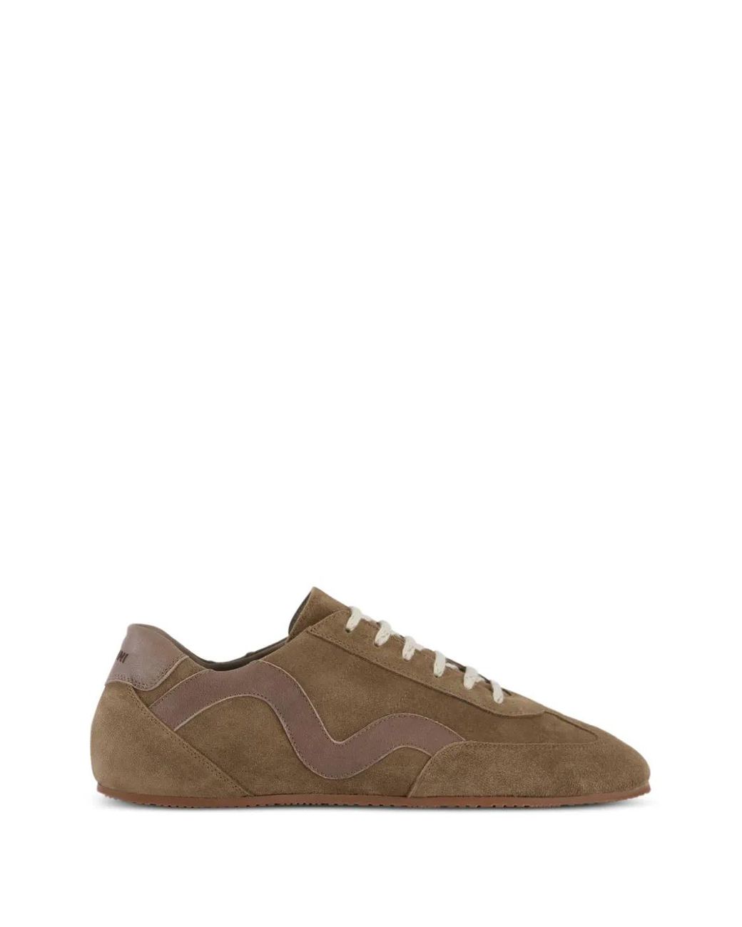 Lardini Brown Minimalist Suede Sneakers for men