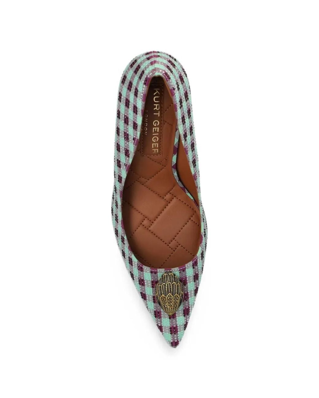 Kurt Geiger Metallic Belgravia Eagle Crystal-Embellished Pumps