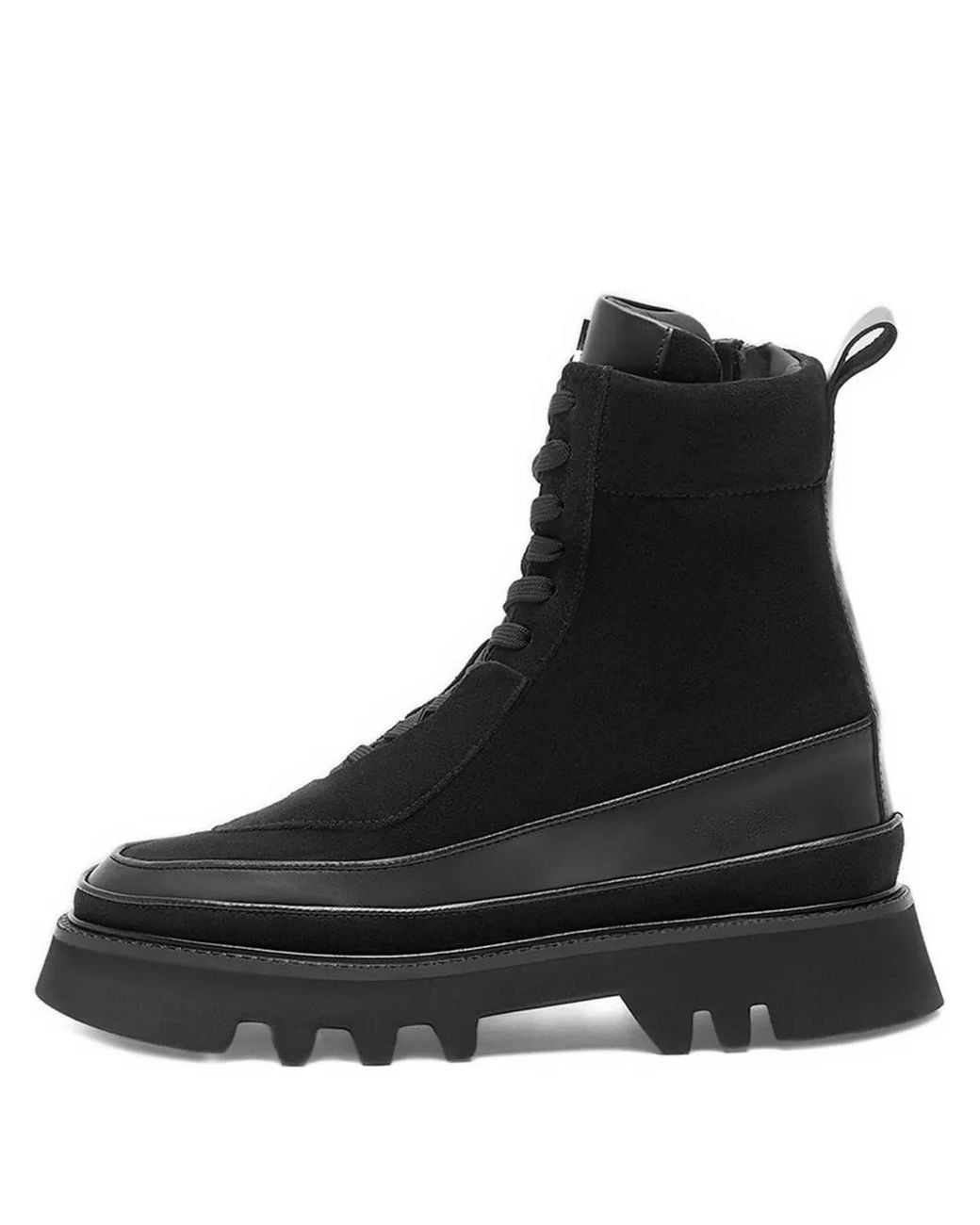 Manière De Voir Black Le Combat Zip-Fastening Combat Boots