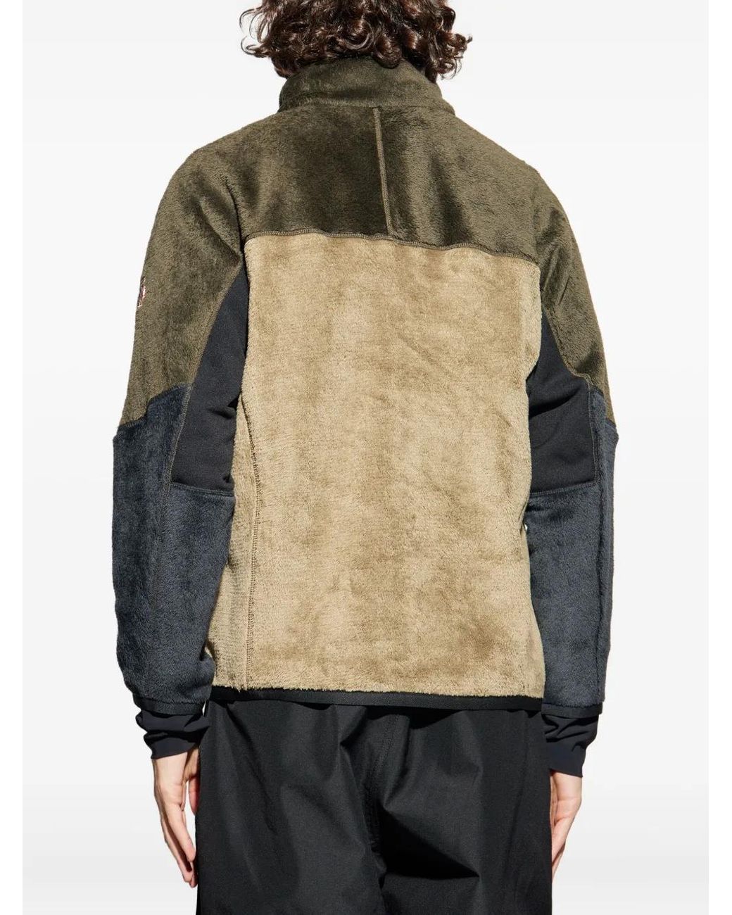 Moncler Green Polartec Zip-Up Sweatshirt for men