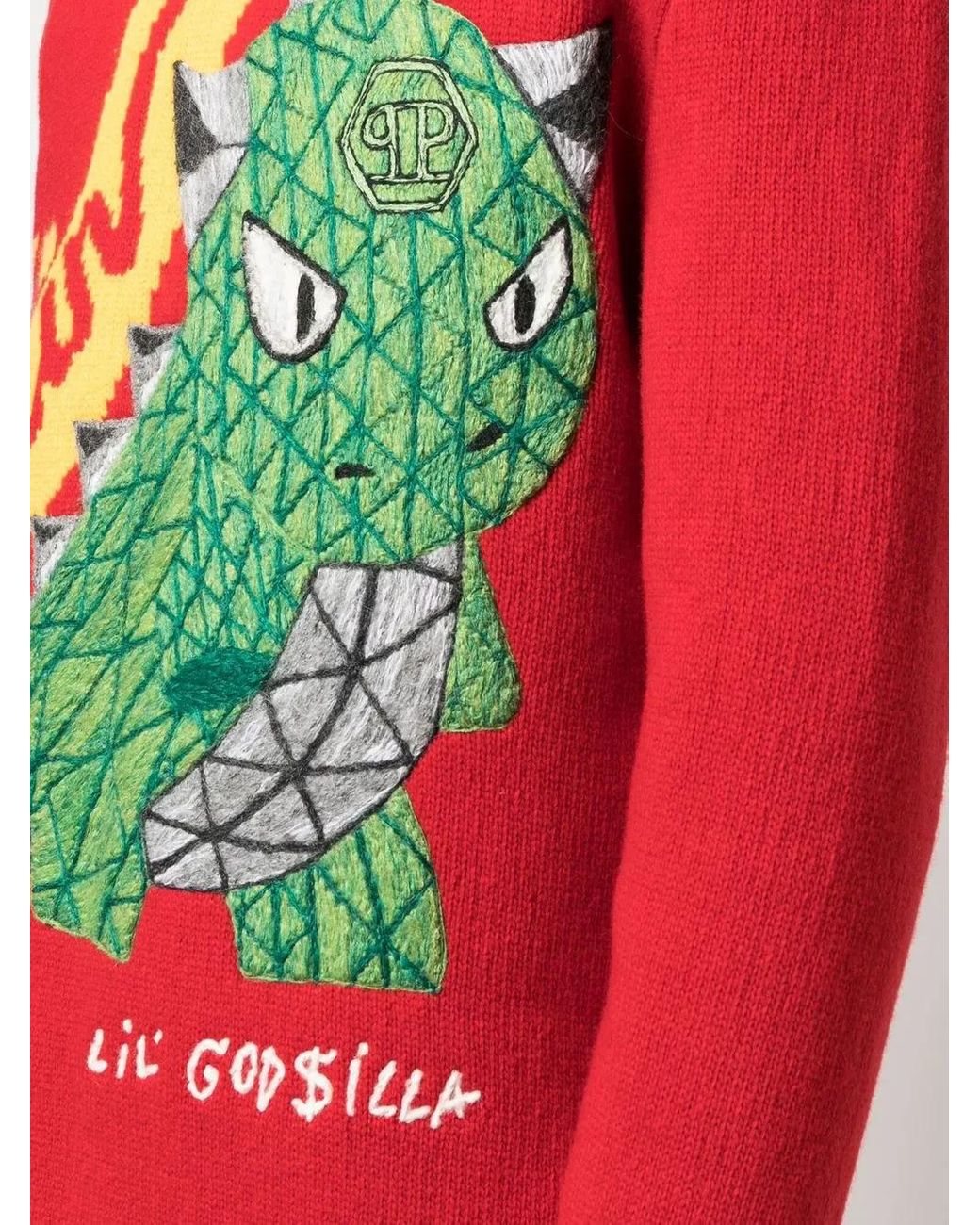 Philipp Plein Red Jumper for men