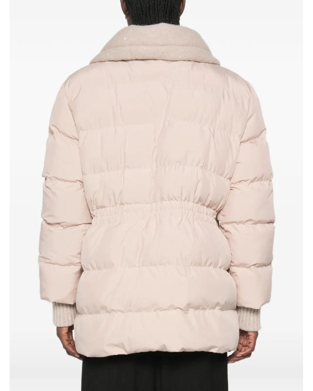 Fabiana Filippi Natural Padded Drawstring-Waist Jacket