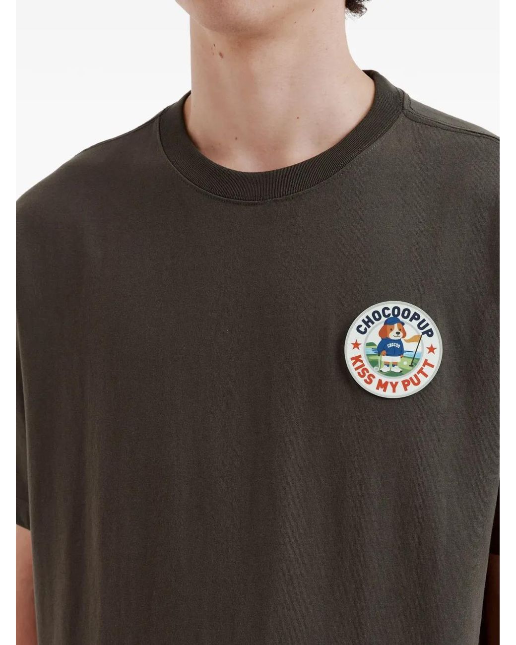 Chocoolate Black Graphic-Patch T-Shirt for men