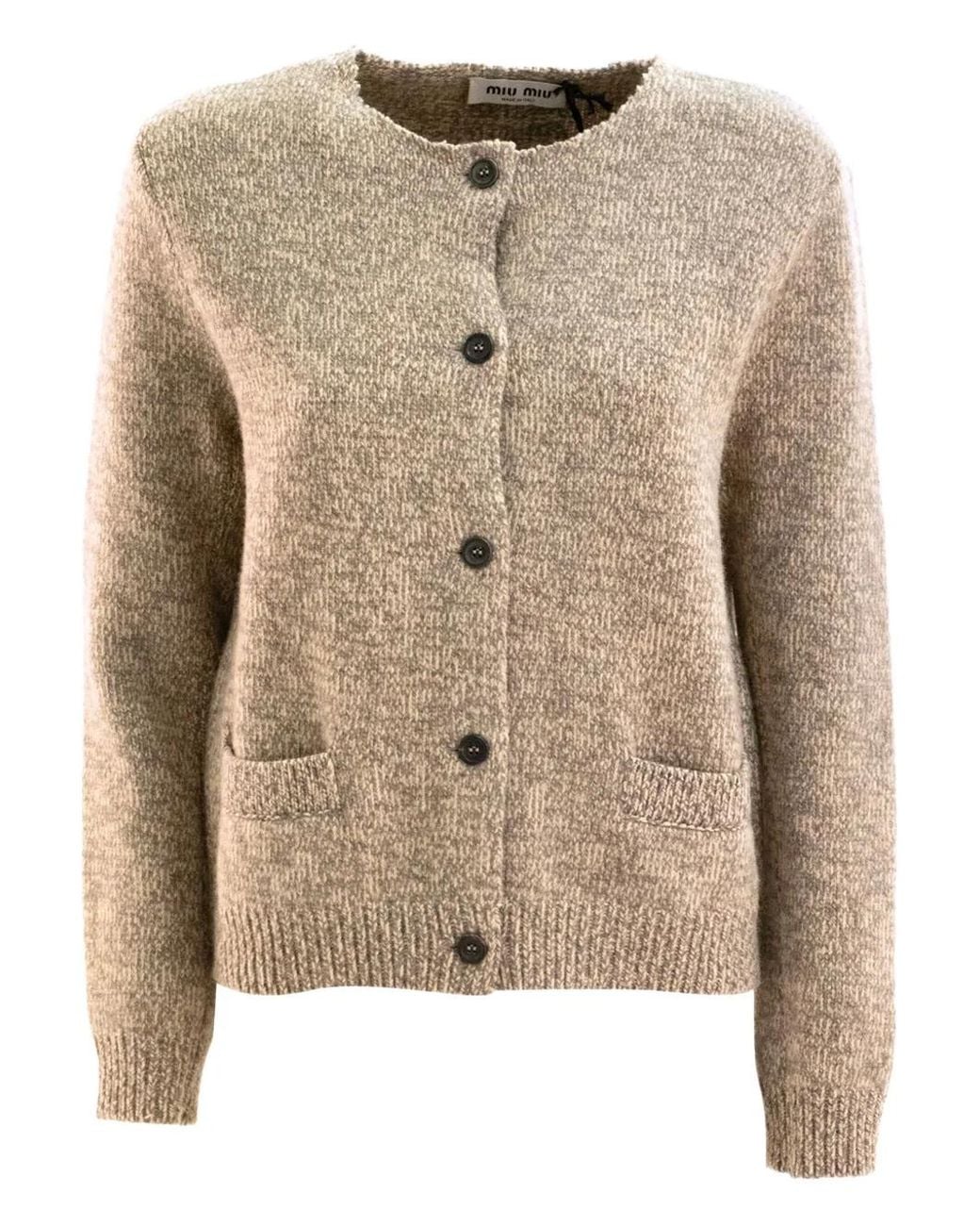 Miu Miu Natural Wool Cardigan