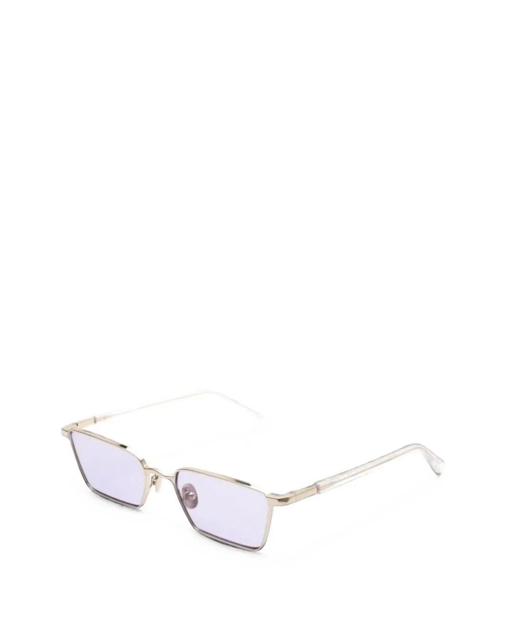 Gast White Aurea Rectangle-Frame Sunglasses