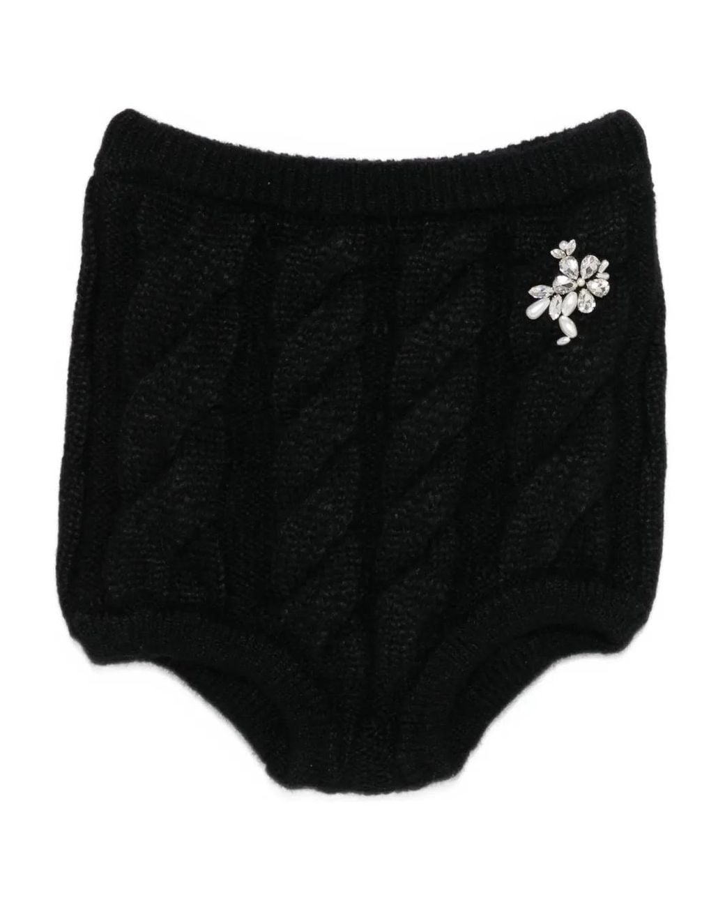 Simone Rocha Black Embellished Shorts