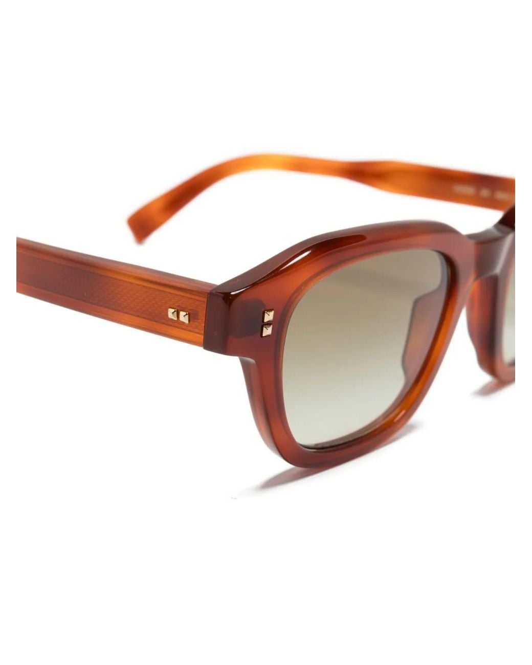 Dunhill Brown Lunettes De Soleil À Monture Carrée