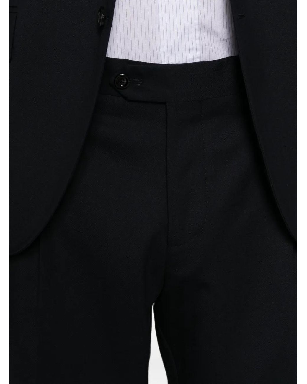 Lardini Black Notched-Lapel Single-Breasted Suit for men