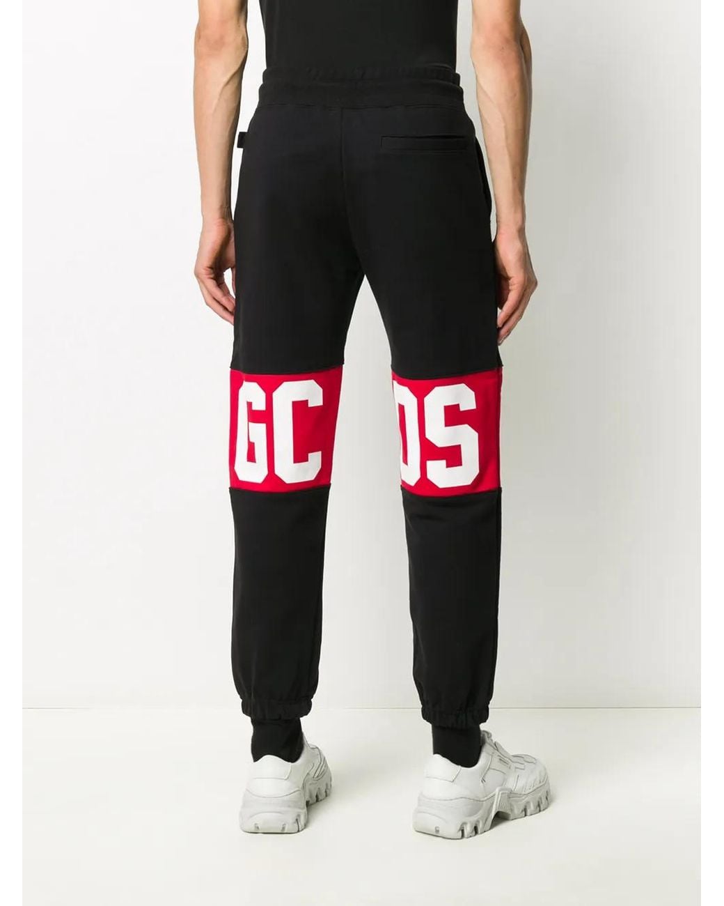 Gcds Black Logo Print Track Pants for men
