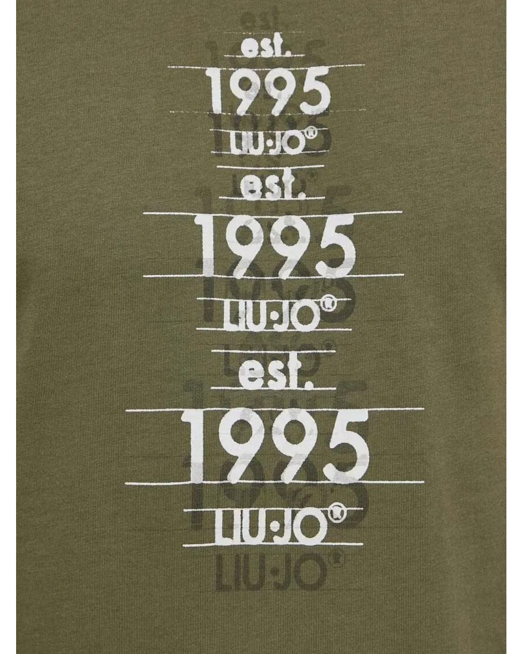 Liu Jo Green Logo-Print T-Shirt for men