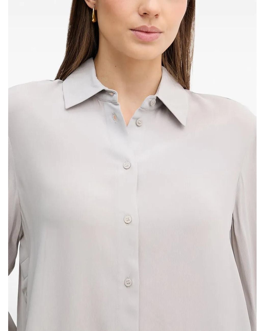 Sisley White Long-Sleeve Shirt