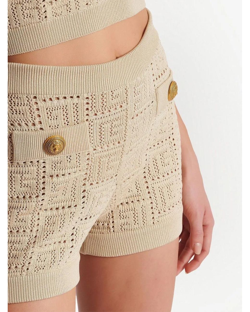 Balmain Natural Short Shorts