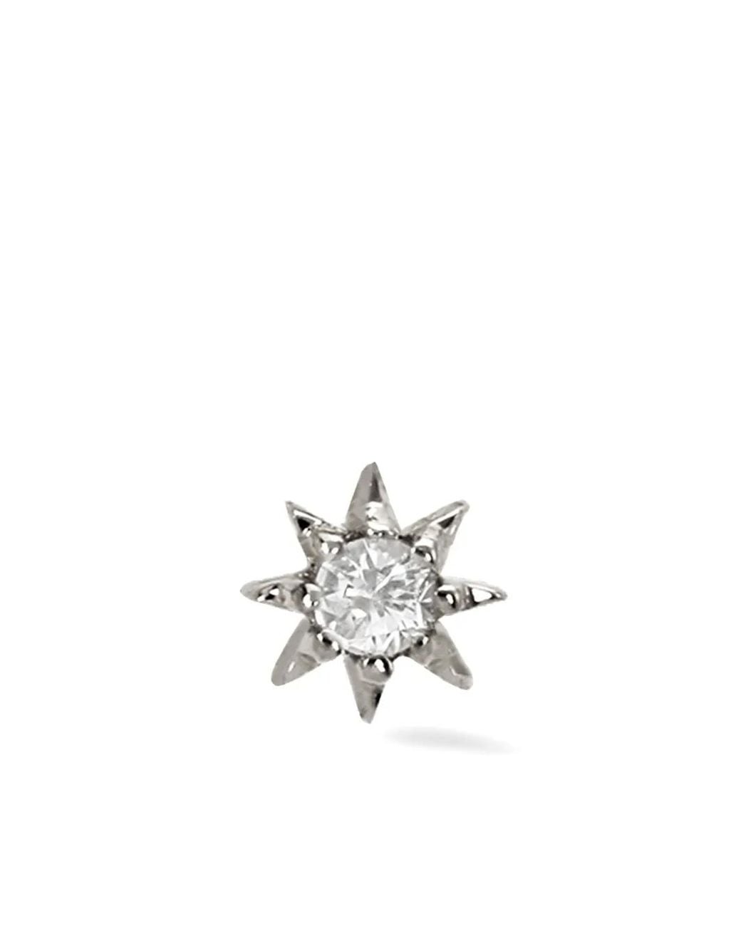 Lark & Berry White 14Kt Interstellar Starburst Diamond Earring