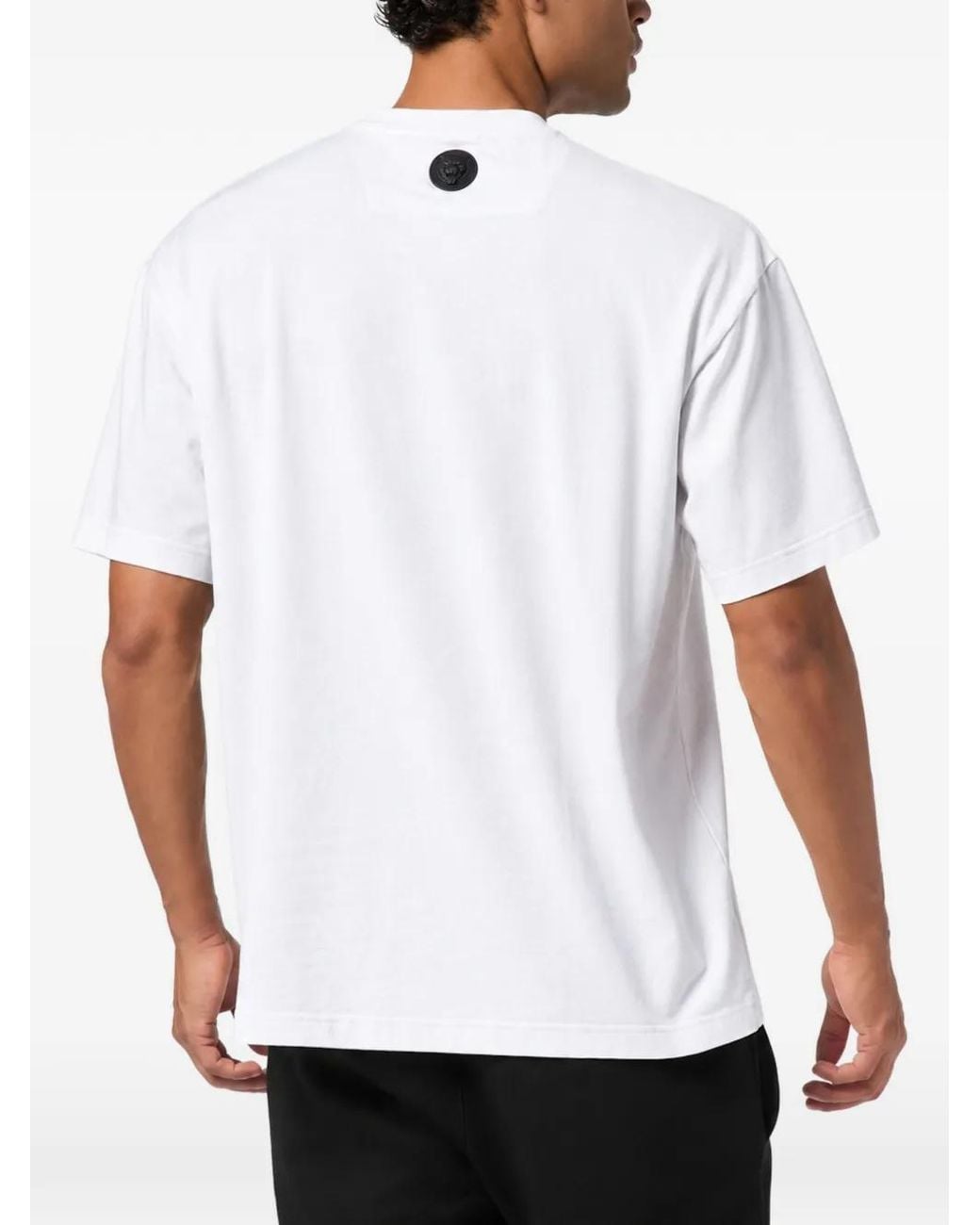 Philipp Plein White Logo-Print T-Shirt for men