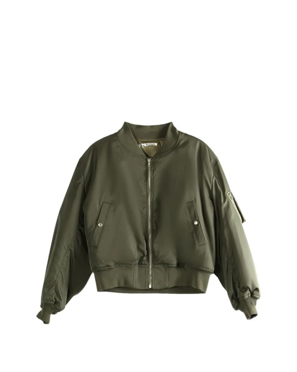 Bomber Con Zip di Auralee in Green da Uomo
