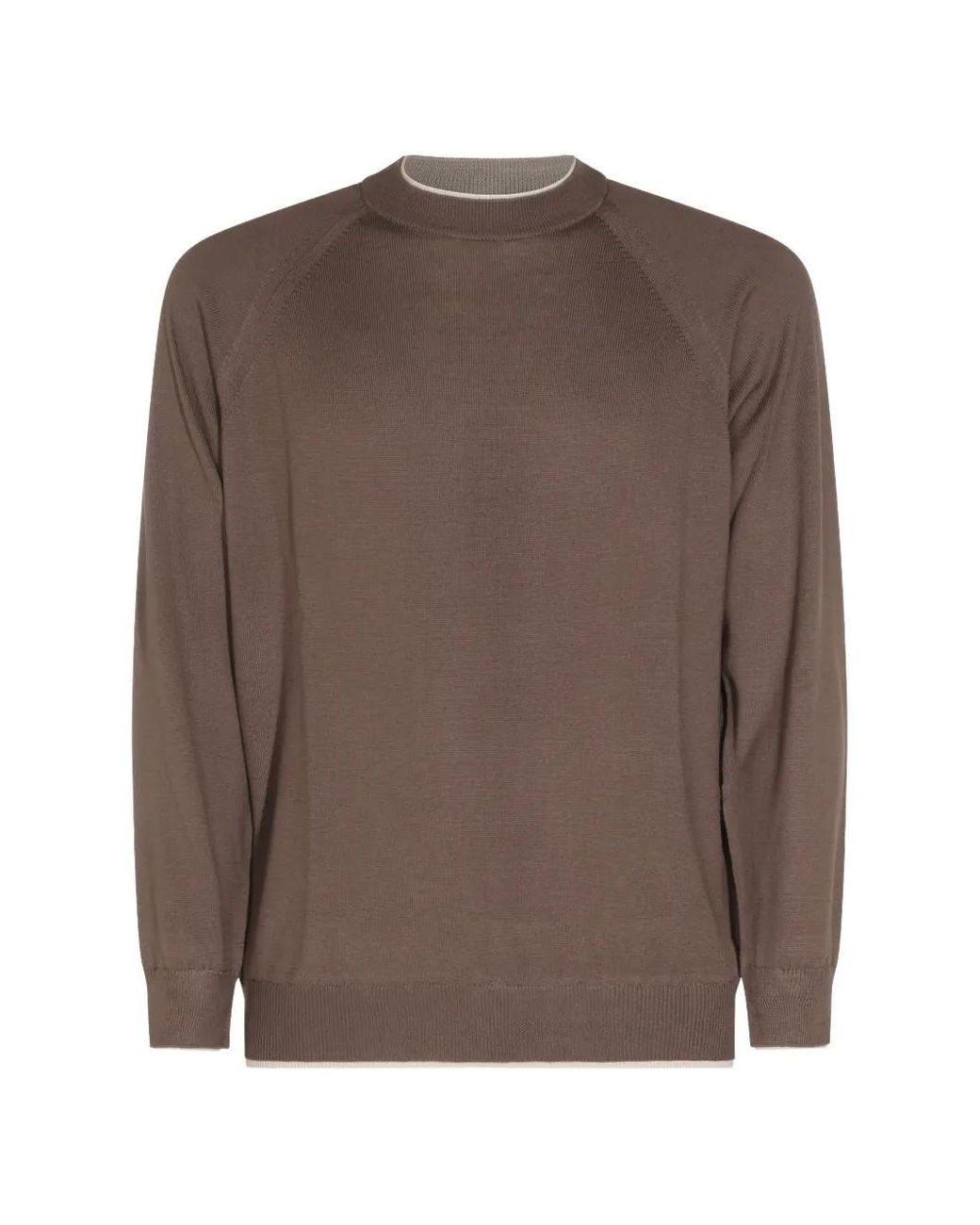 Eleventy Brown Raglan-Sleeve Sweater for men