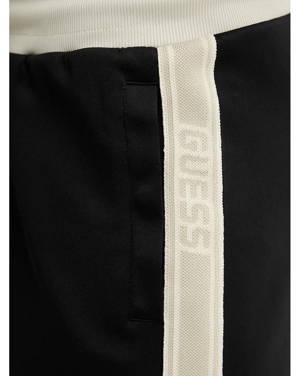 Guess Black Scuba Drawstring Panelled Shorts for men