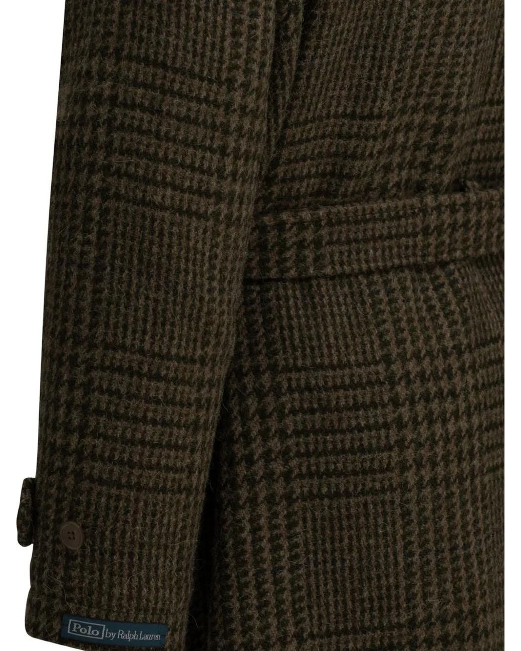 Polo Ralph Lauren Brown Check-Pattern Belted Coat for men