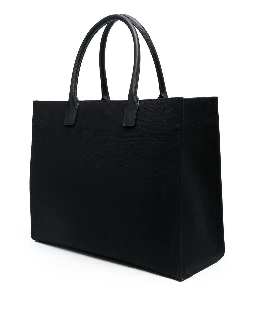 Versace Black La Medusa Canvas & Leather Tote