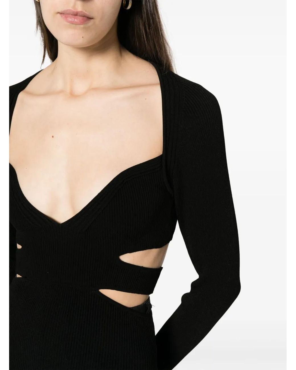 Nensi Dojaka Black Cut-Out Sweater