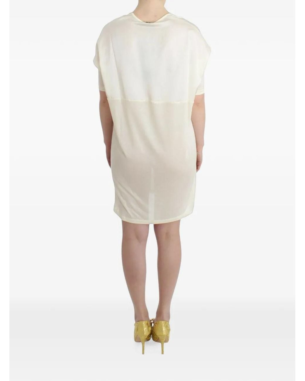 CoSTUME NATIONAL Natural Scoop-Neck Short-Sleeve Mini Dress