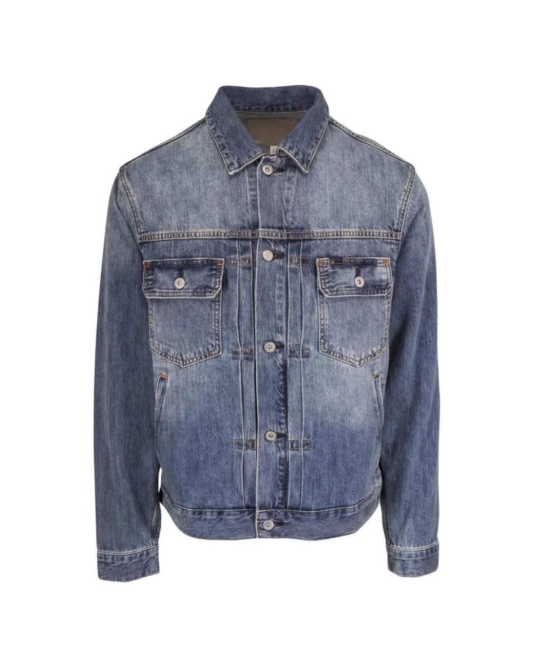 AG Jeans Blue Button-Fastening Denim Jacket for men