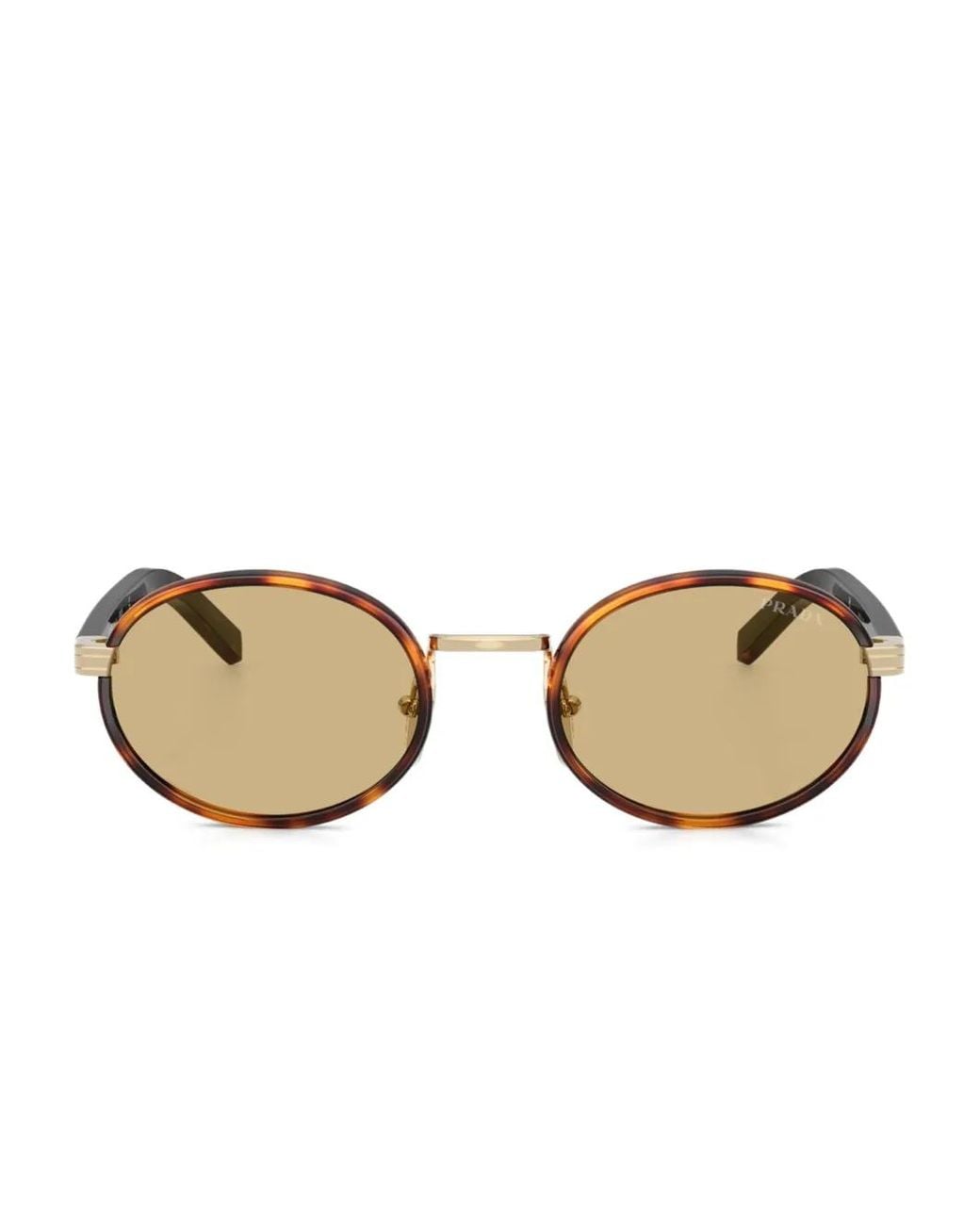 Prada Natural Round-Frame Sunglasses