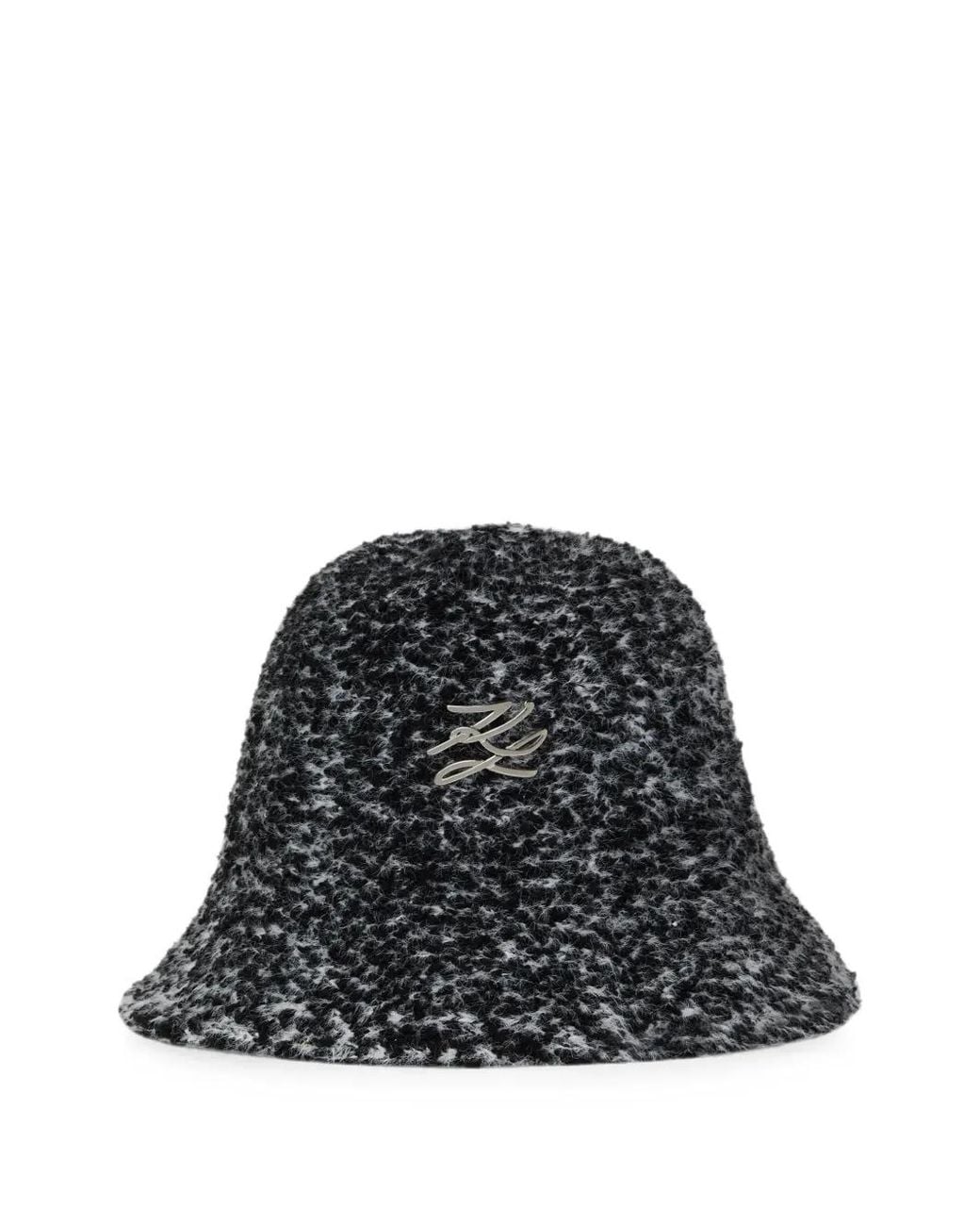Karl Lagerfeld Black K/Autograph Bouclé Bucket Hat