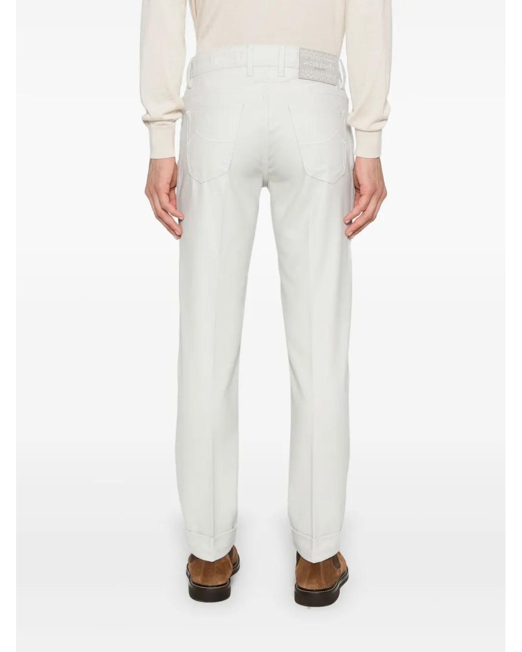Jacob Cohen White Scott Trousers for men
