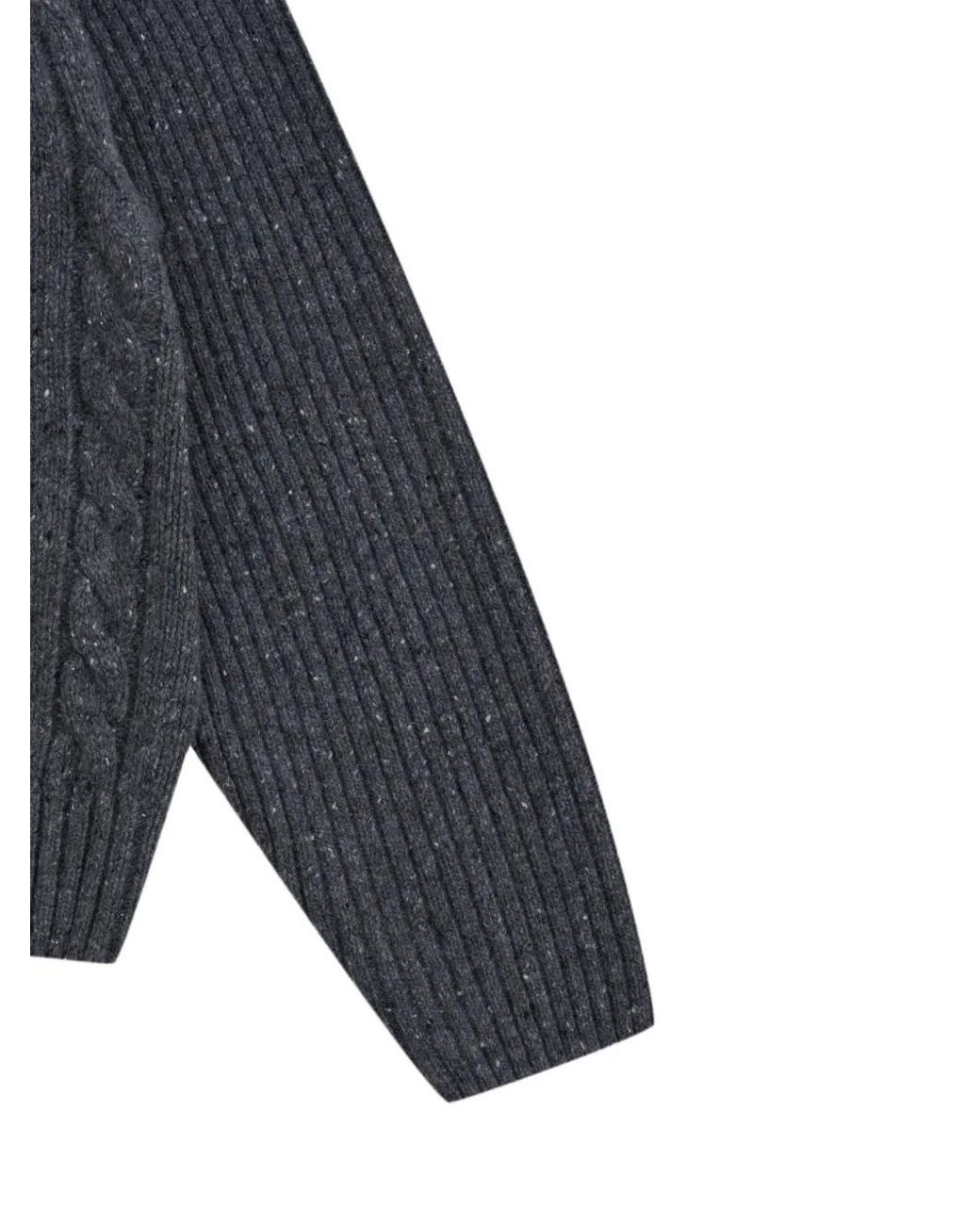 Gosha Rubchinskiy Blue Cable-Knit Flecked Sweater