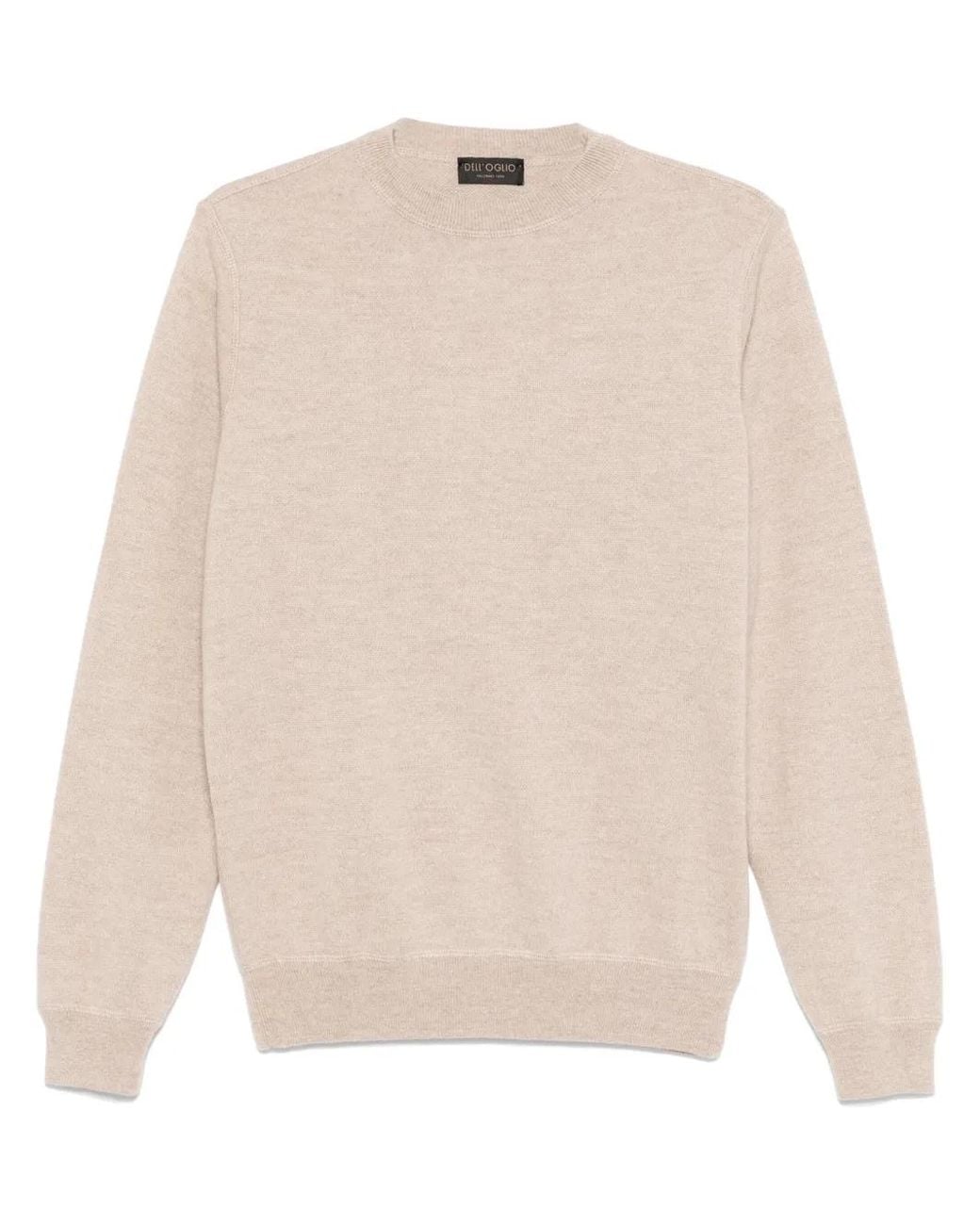 Dell'Oglio White Fine-Knit Sweater for men