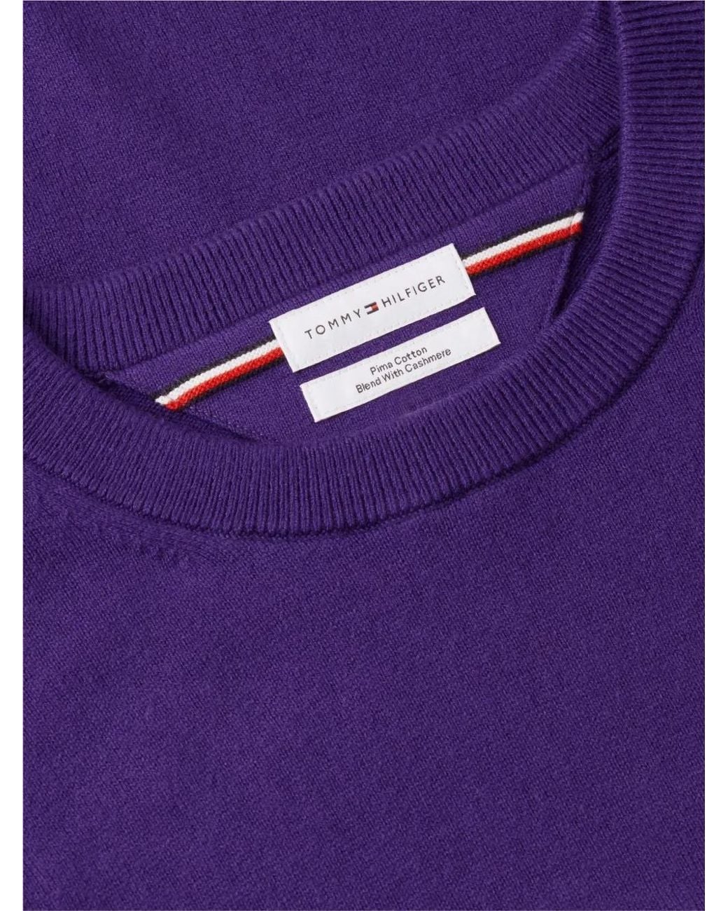 Tommy Hilfiger Purple Pima Cotton Cashmere Sweater for men