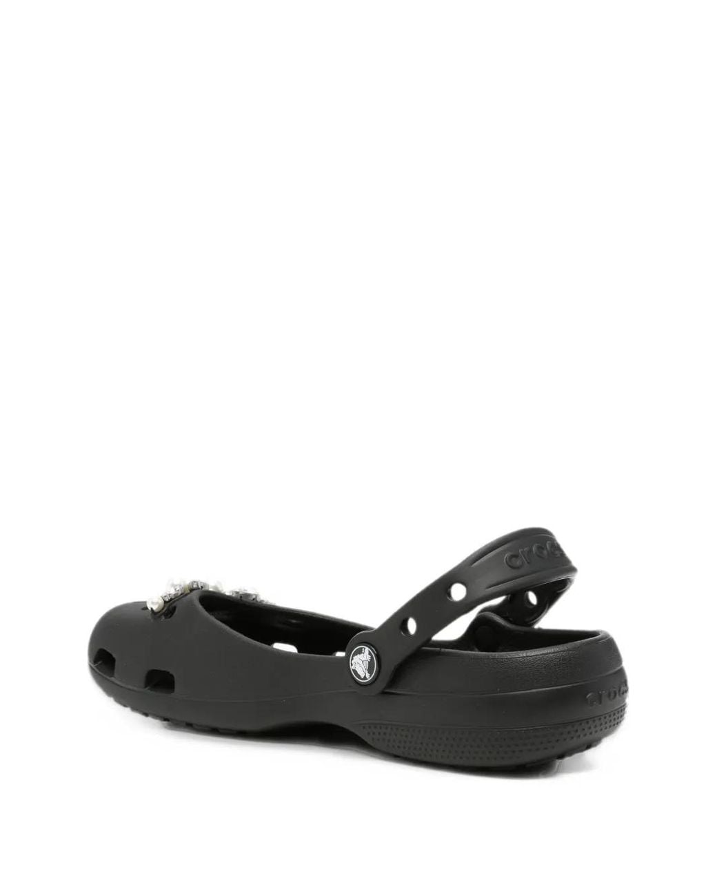 Crocs™ Faux-Pearl Embellished Mules in Black | Lyst