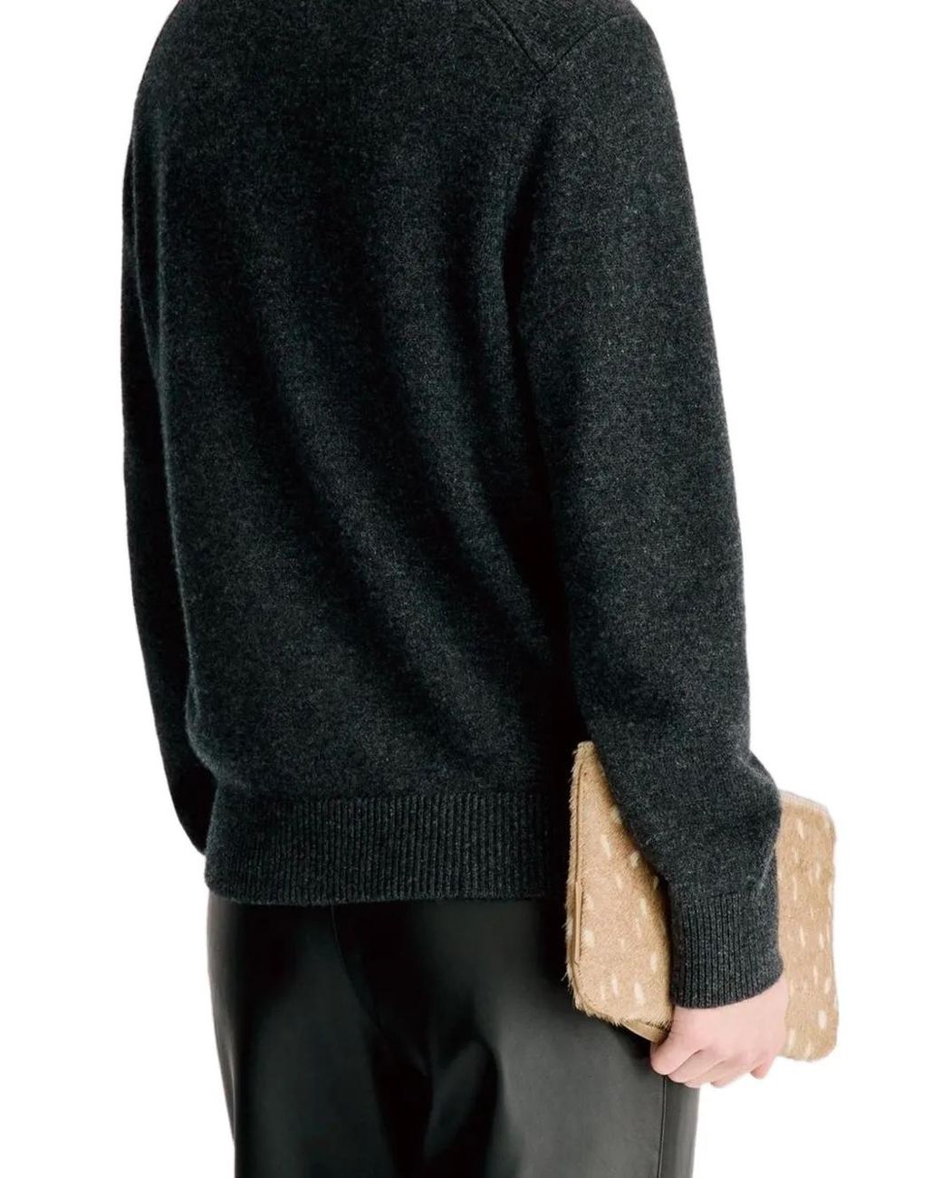 Loulou de Saison Black Bicolor Cashmere Sweater