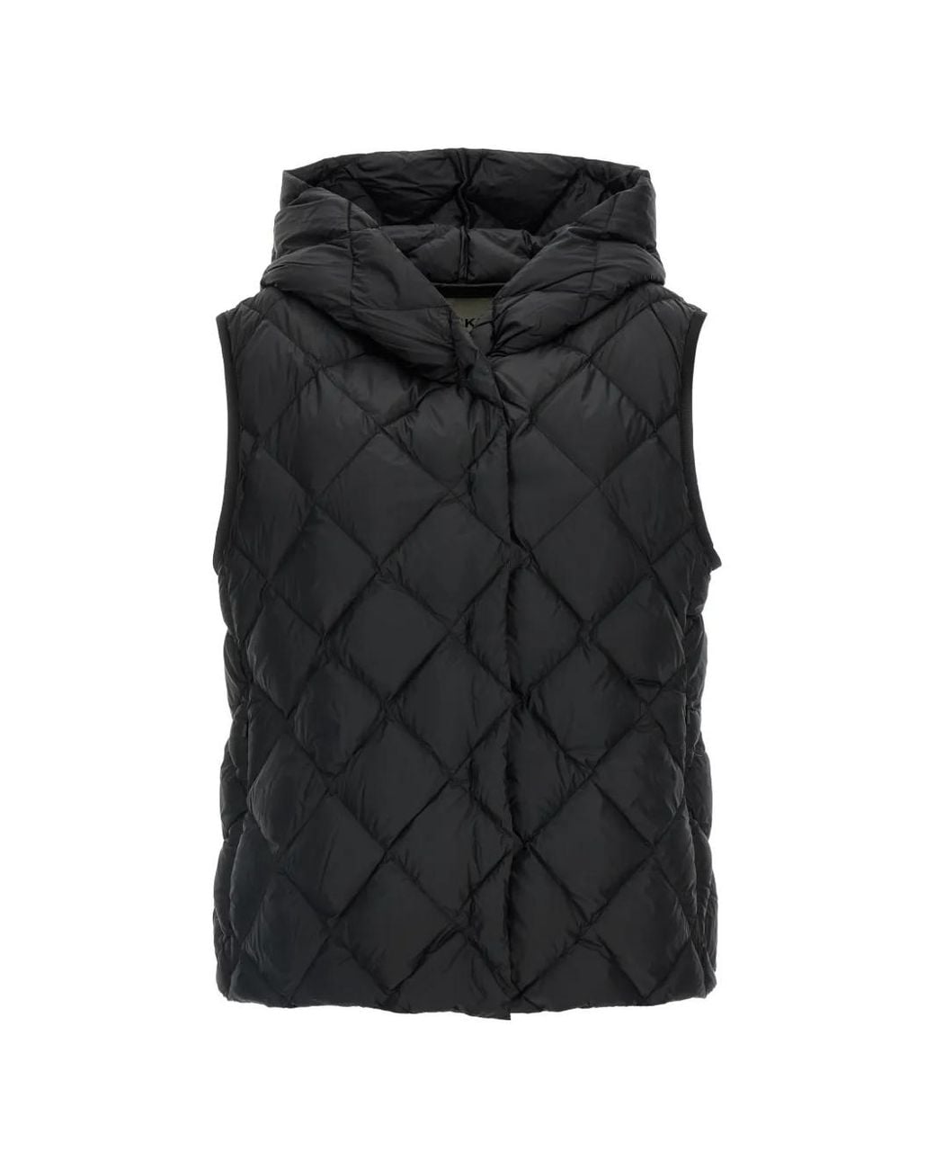Weekend by Maxmara Black Giochi Quilted Hooded Gilet