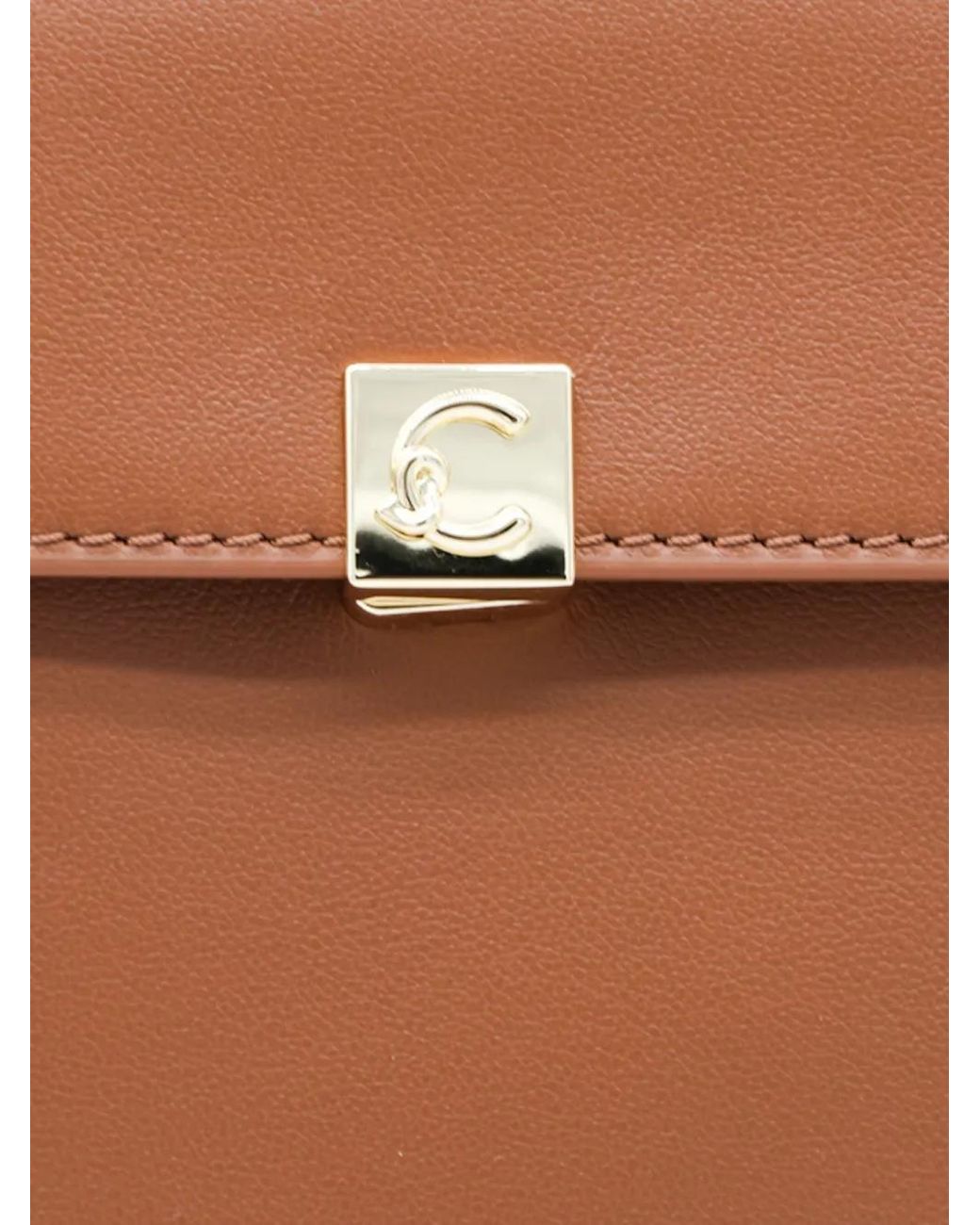 Coccinelle Brown Suede-Panelled Leather Shoulder Bag