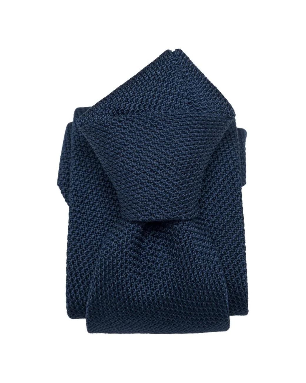 Elizabetta Blue Grenadine Silk Tie for men