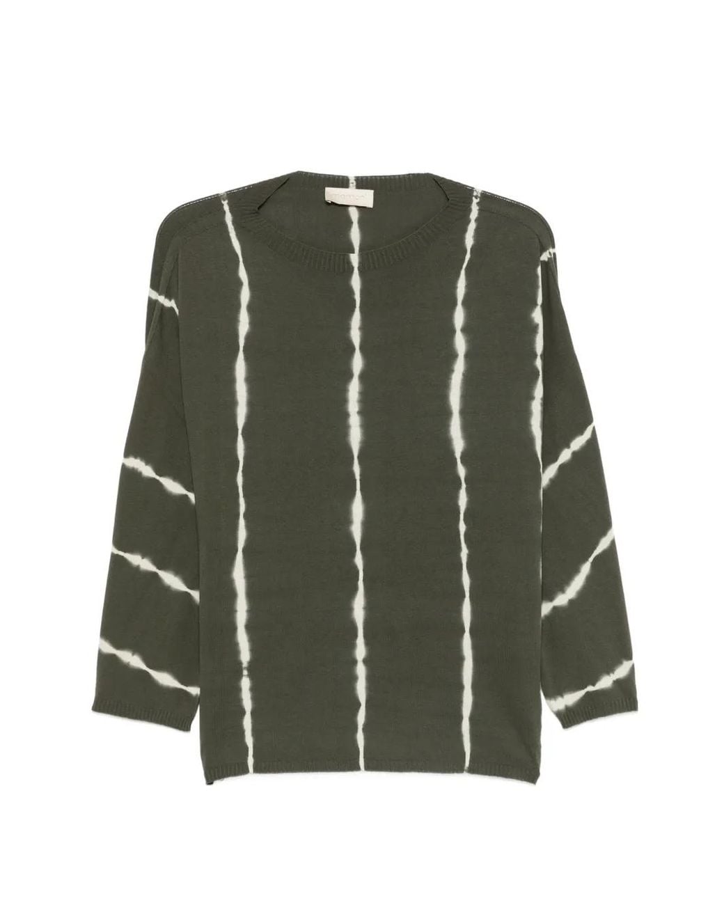 Momoní Green Domingo Tie-Dye Boat-Neck Sweater