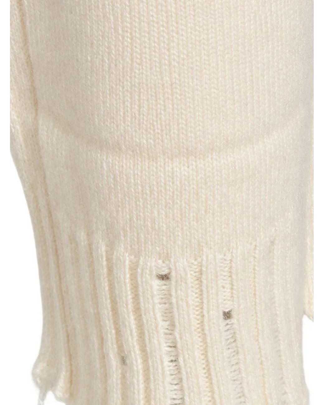 Uma Wang Natural Drawstring Frayed-Hem Trousers
