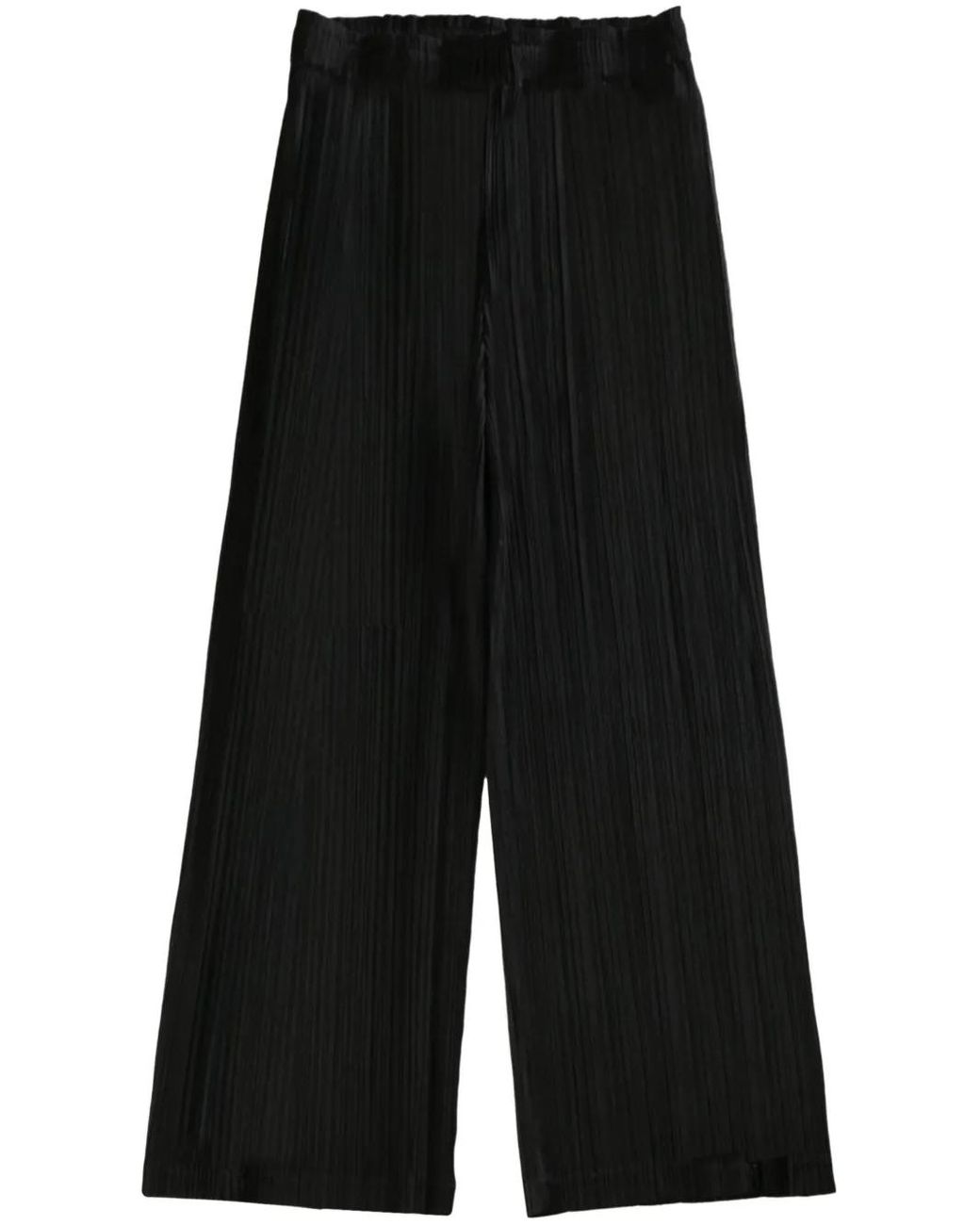Pleats Please Issey Miyake Black January Trousers