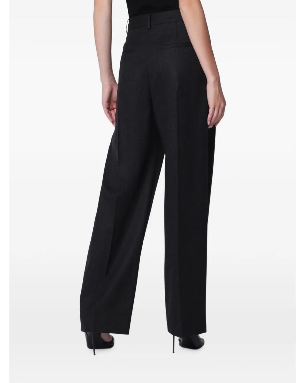 Victoria Beckham Black Cecilia Wool Trousers