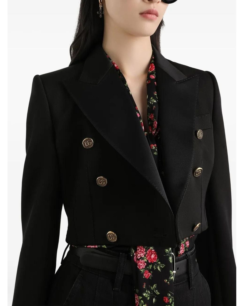 Dolce & Gabbana Black Double-Breasted Buttoned Jacket