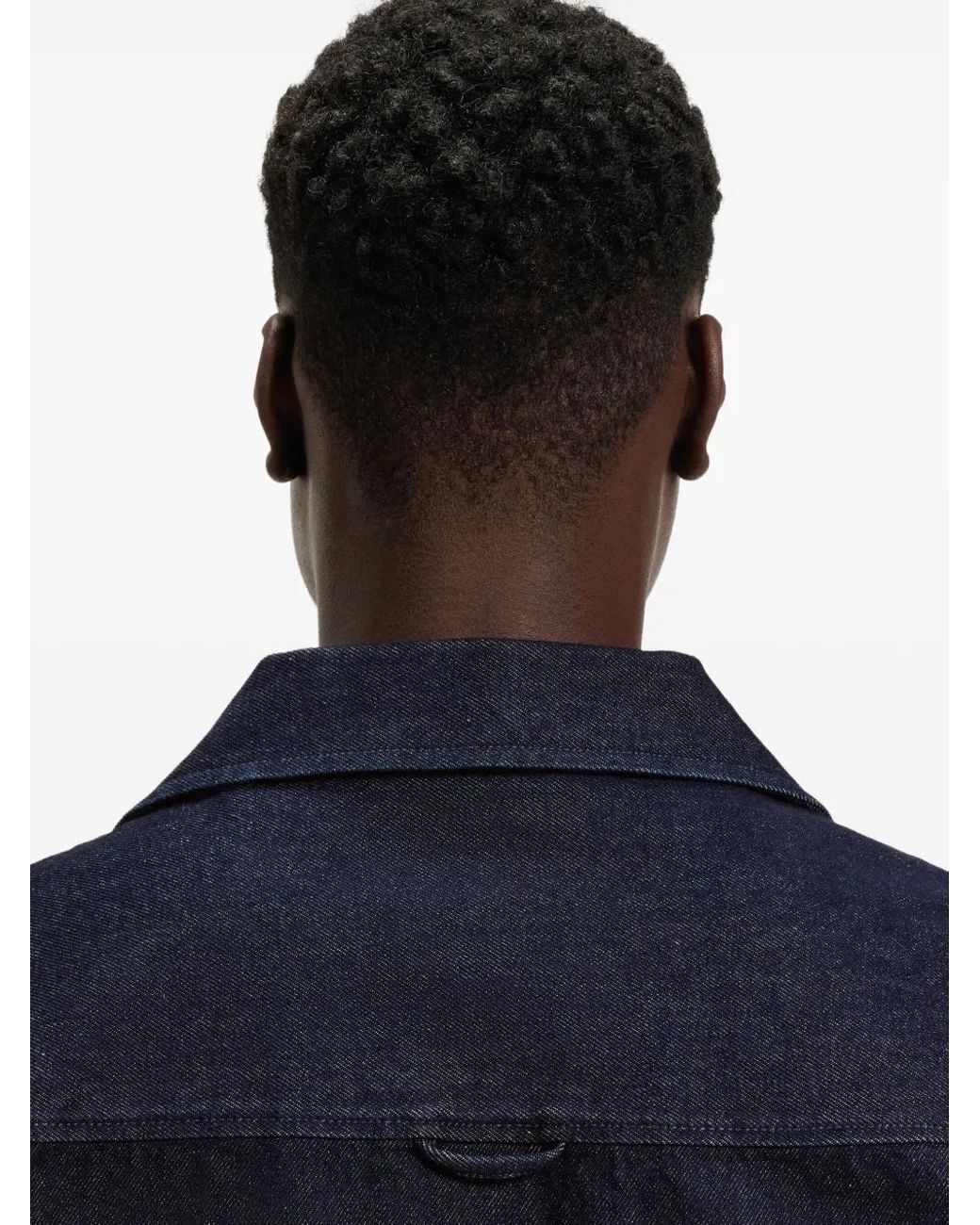 HUGO Blue Button-Up Denim Jacket for men