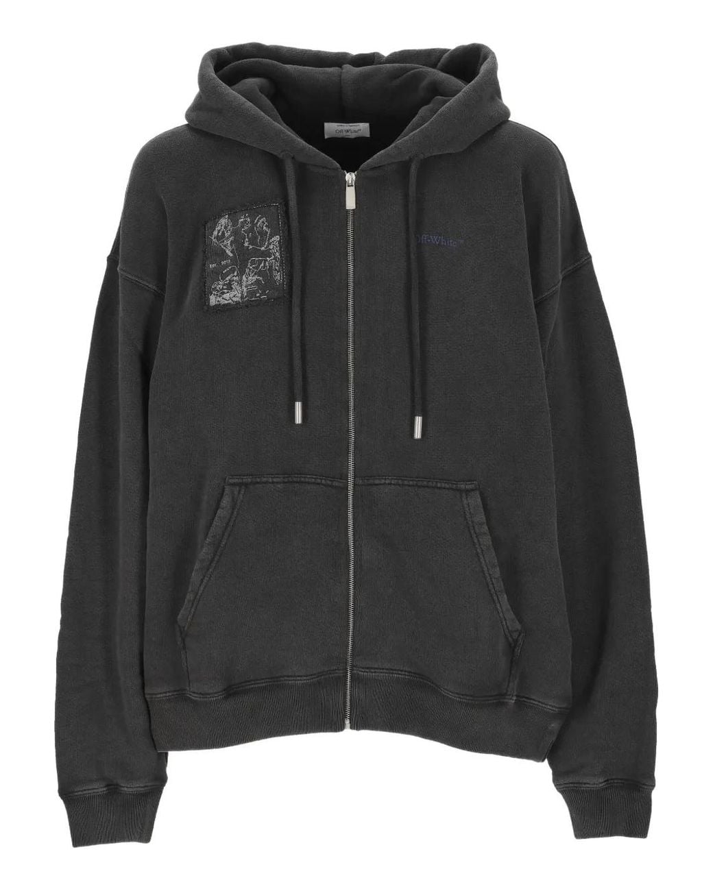 Off-White c/o Virgil Abloh Black Matthew Zip-Up Hoodie for men