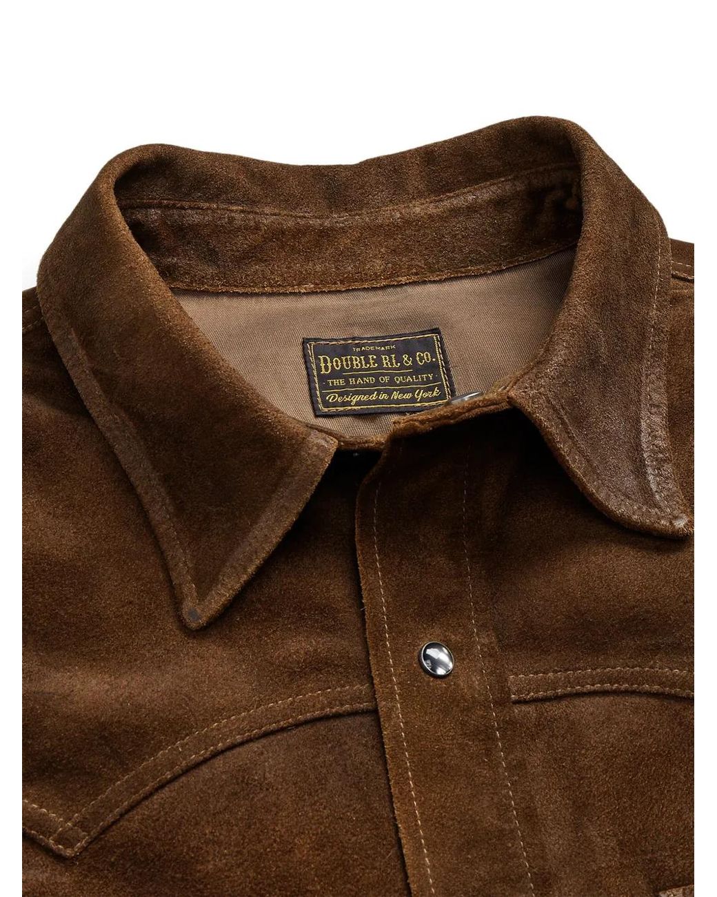 RRL Brown Suede Shirt Jacket for men