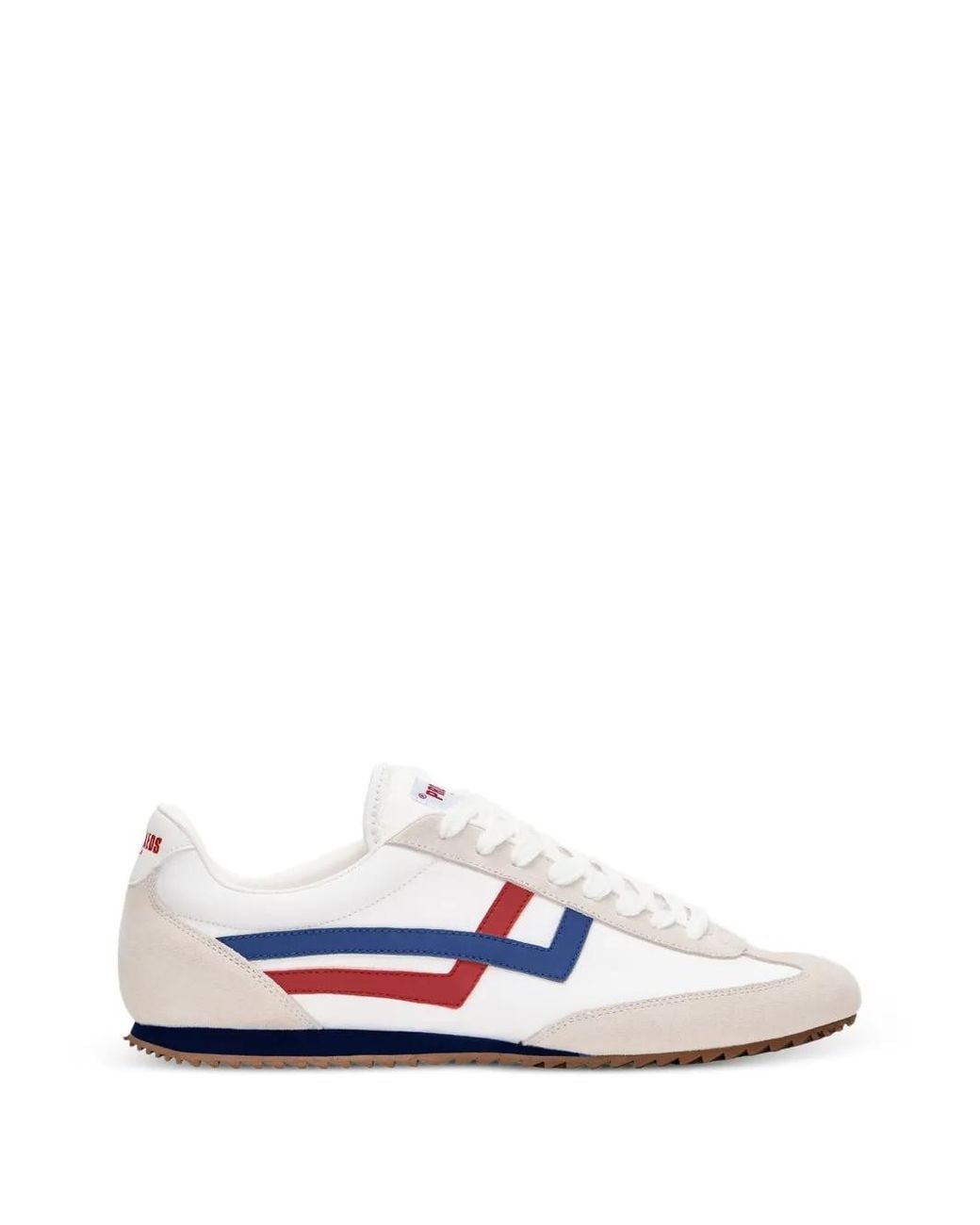 Pro Keds White Racer 77 Leather-Inserts Sneakers